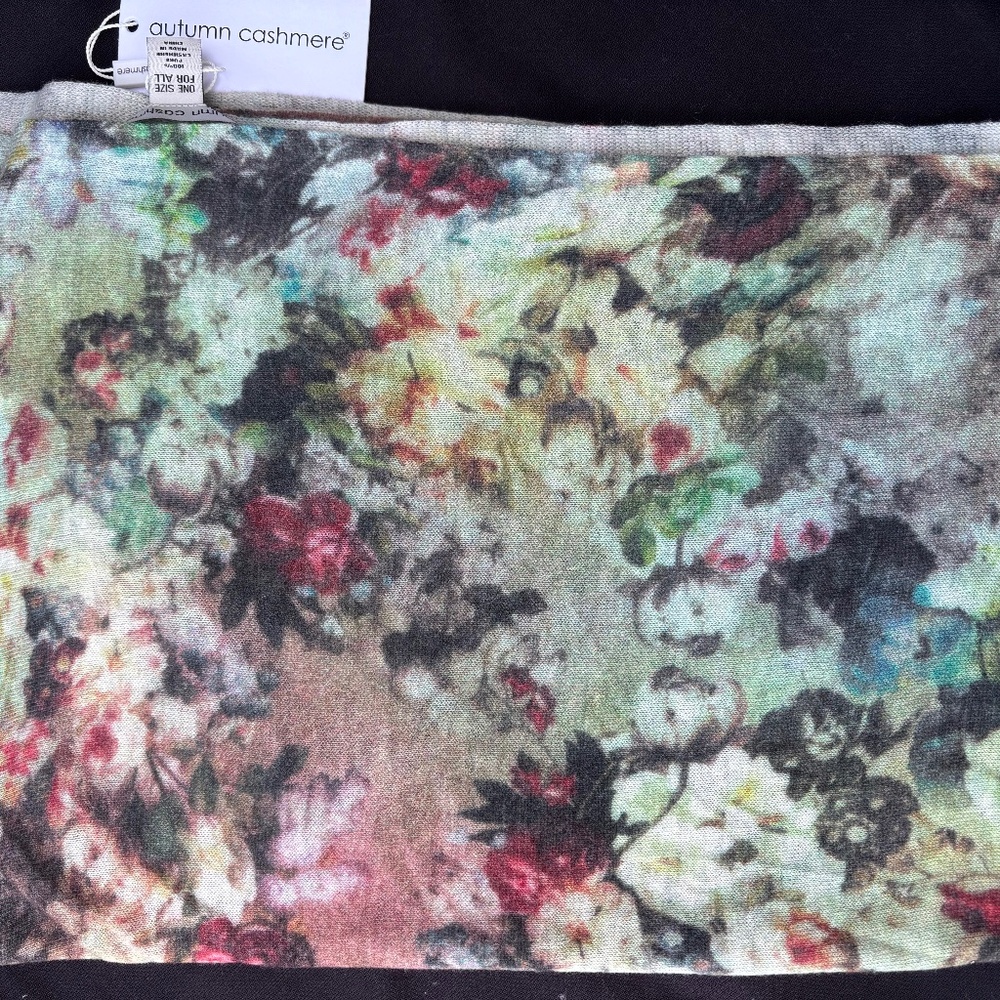 Autumn Cashmere Floral Cashmere Wrap